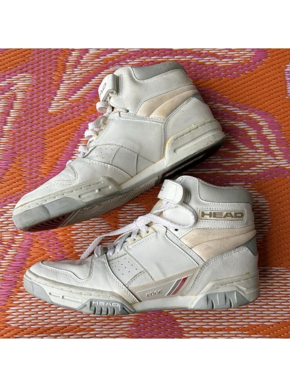 VTG HEAD Edge 80s/90s Leather High Top Retro Basketball Style Court Shoes 10.5